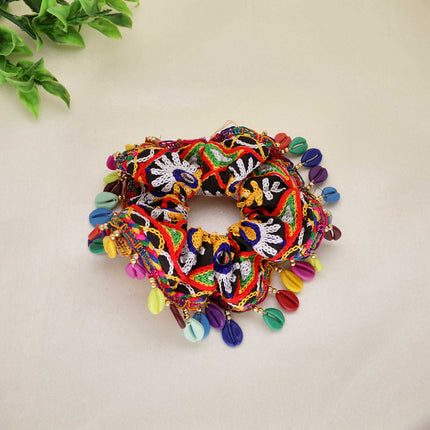 Cowrie Shell -Colorful Hair Scrunchie - ESKU30251124