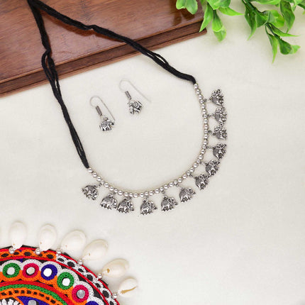 Elephant Motif Necklace Set - ESKU30251138