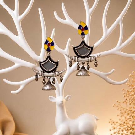 Enamel German Silver Jhumka Earring - ESKU30251154