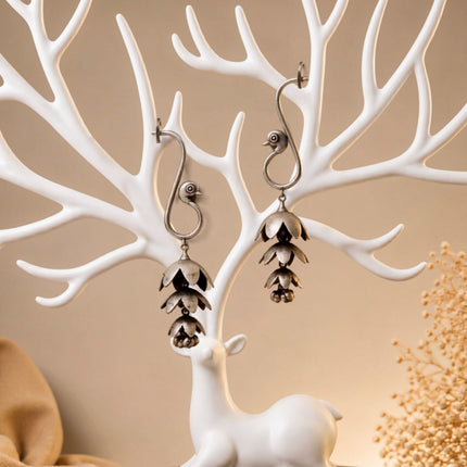 Peacock and Lotus Drop Ear Cuff - ESKU30251156