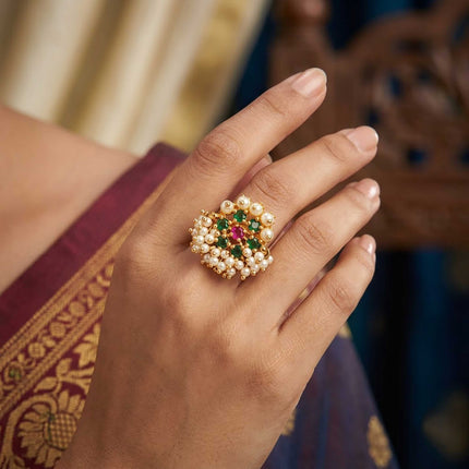 Pearl Finger Ring - ESKU30251165