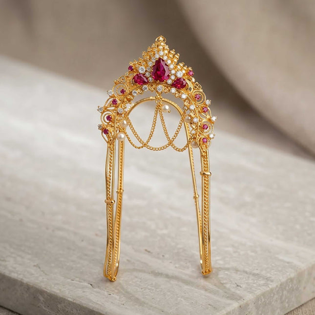 Maharashtrian Gold-Plated Bajuband - ESKU30251167
