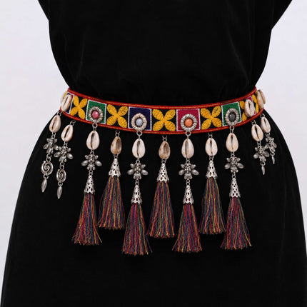 Multi-Colored Thread Waist Belt - ESKU30251169