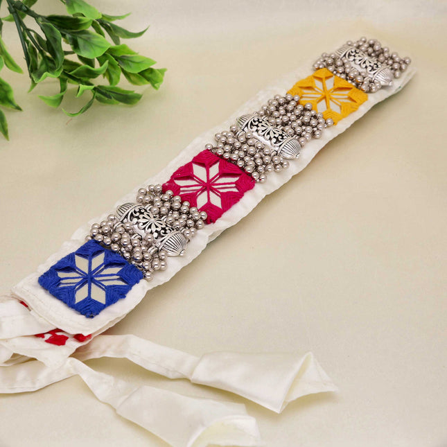 Embroidered Star Mirror Waist Belt - ESKU30251170