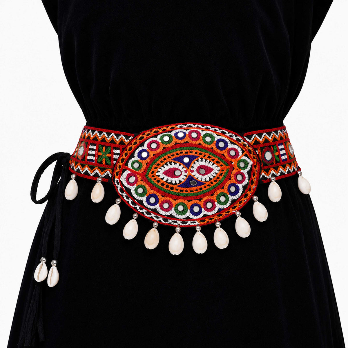 Navratri Embroidery Mirror Work Waist Belt - ESKU30251174