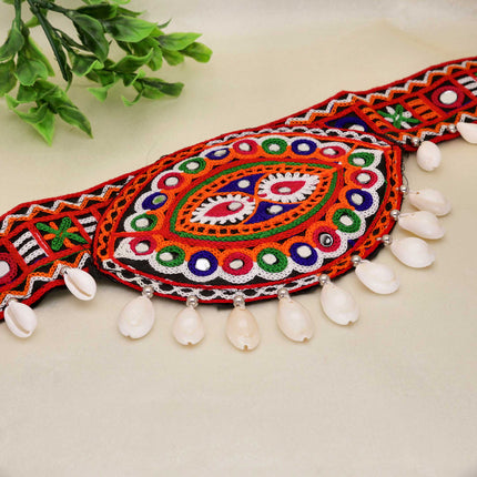 Navratri Embroidery Mirror Work Waist Belt - ESKU30251174