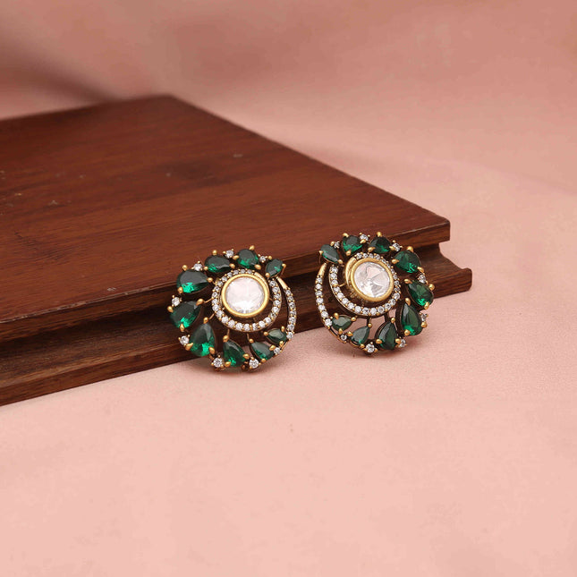 Kundan Brass Earrings - ESKU30251194