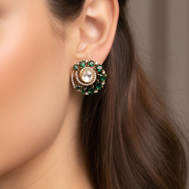 Kundan Brass Earrings - ESKU30251194