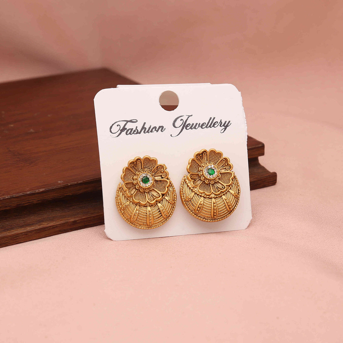 Antique Round Stud Earrings - ESKU30251199