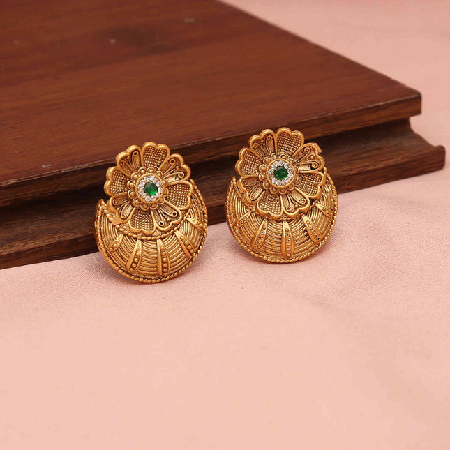 Antique Round Stud Earrings - ESKU30251199