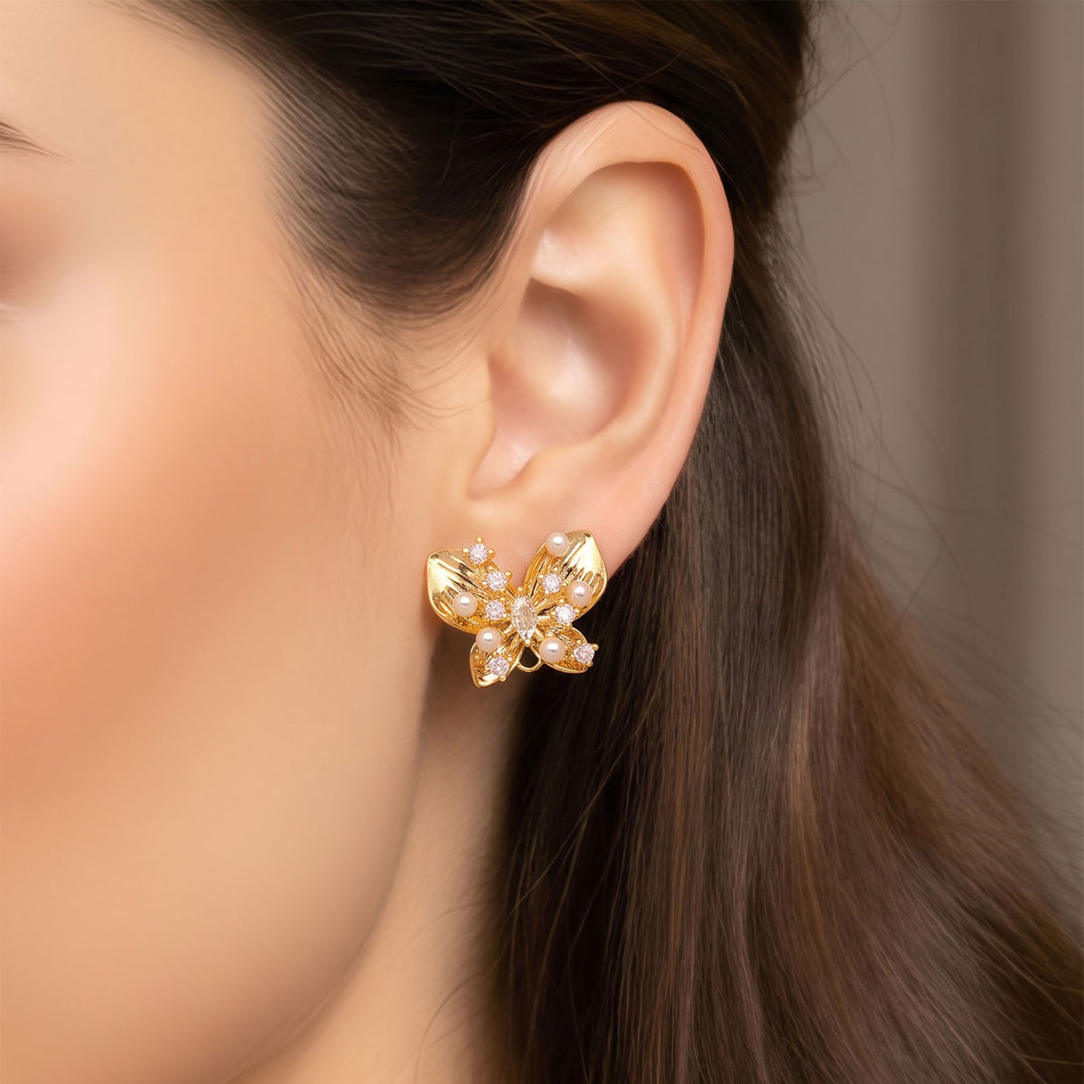 Butterfly Stud Earrings - ESKU30251200
