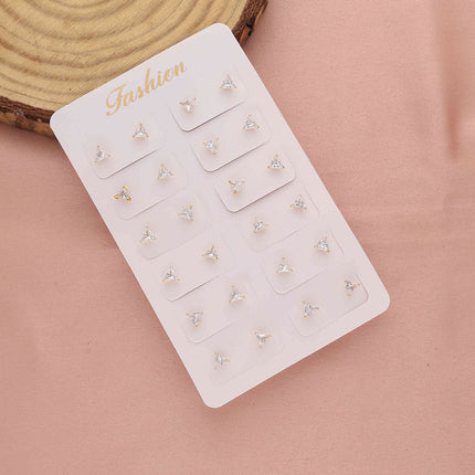 Pack of 12 Triangle Shape Earrings - ESKU30251201