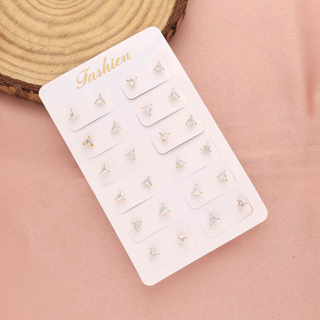 Pack of 12 Triangle Shape Earrings - ESKU30251201