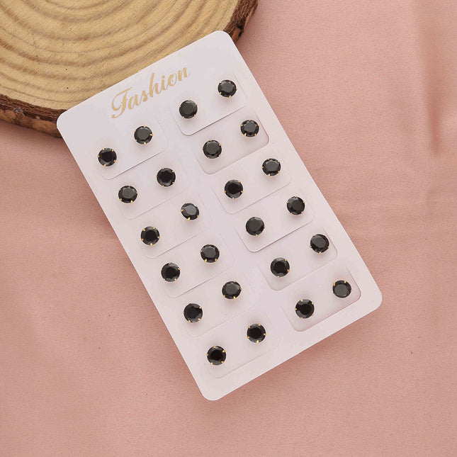 Pack 12 Round Shape Earrings - ESKU30251202