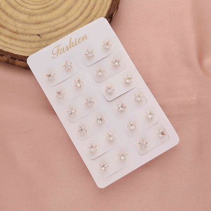 Pack of 12 Star Shape Earrings - ESKU30251203