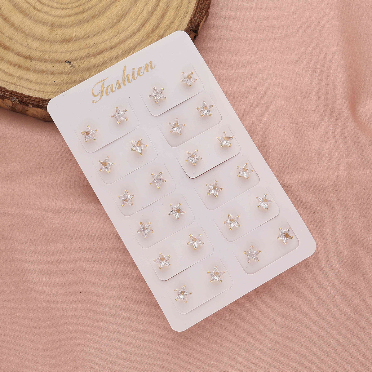 Pack of 12 Star Shape Earrings - ESKU30251203
