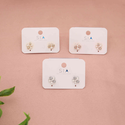 Pack of 6 Flower Stud Earrings - ESKU30251205