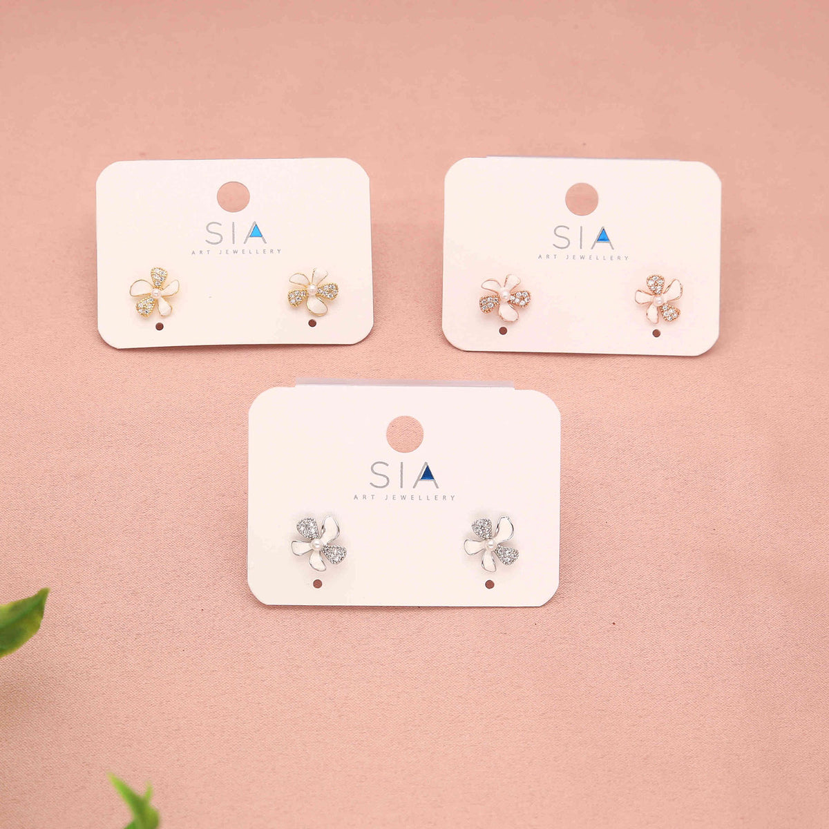 Pack of 6 Flower Stud Earrings - ESKU30251205