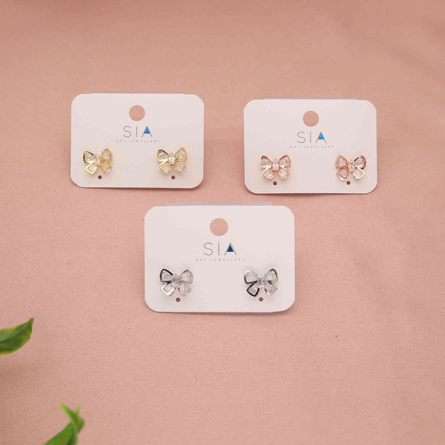 Pack 6 Butterfly Crystal Earring - ESKU30251206