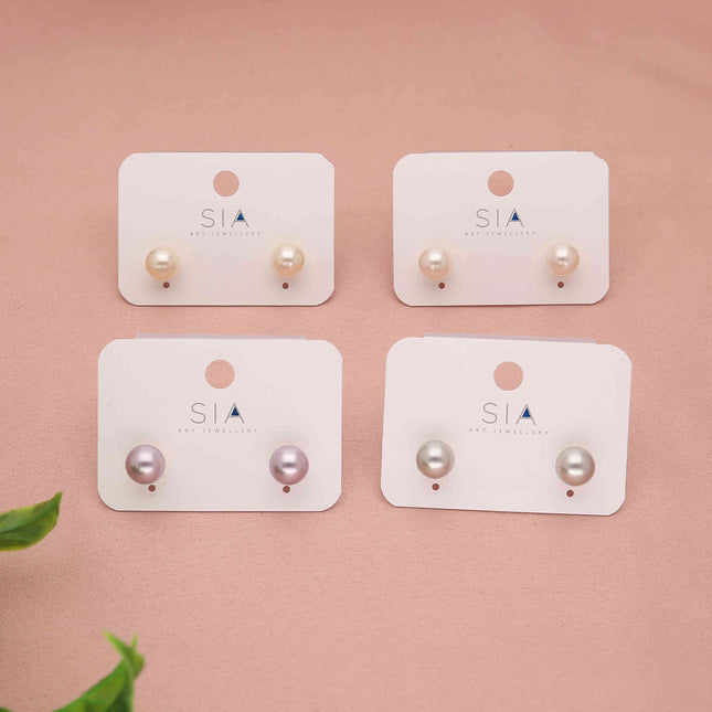 Pack 6 Freshwater Button Pearls Earrings - ESKU30251208