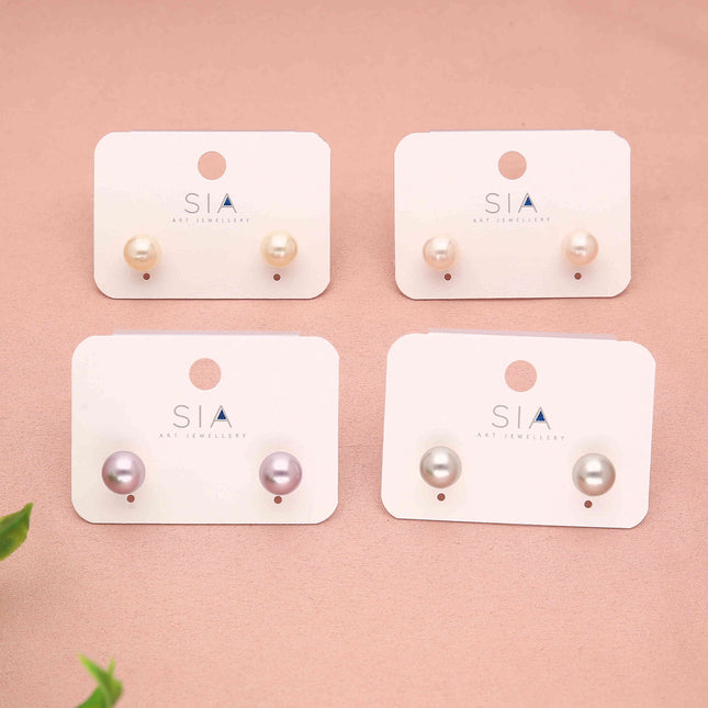 Pack 6 Freshwater Button Pearls Earrings - ESKU30251208
