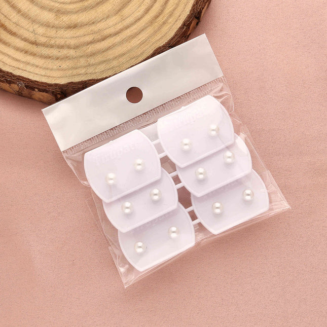 Pack 6 Medium Size Pearl Stud Earrings - ESKU30251210