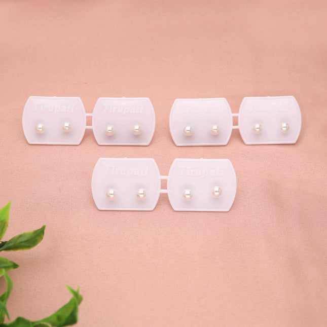 Pack 6 Medium Size Pearl Stud Earrings - ESKU30251210
