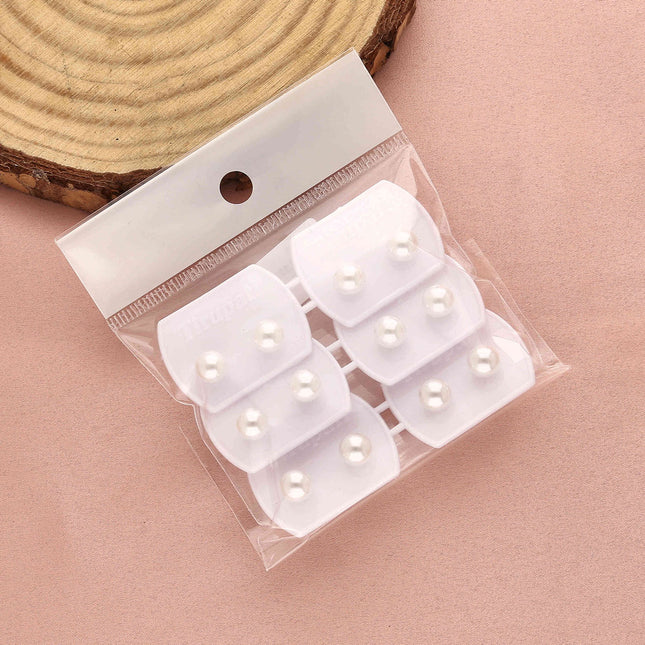 Pack 6 8mm Pearl Stud Earrings - ESKU30251211