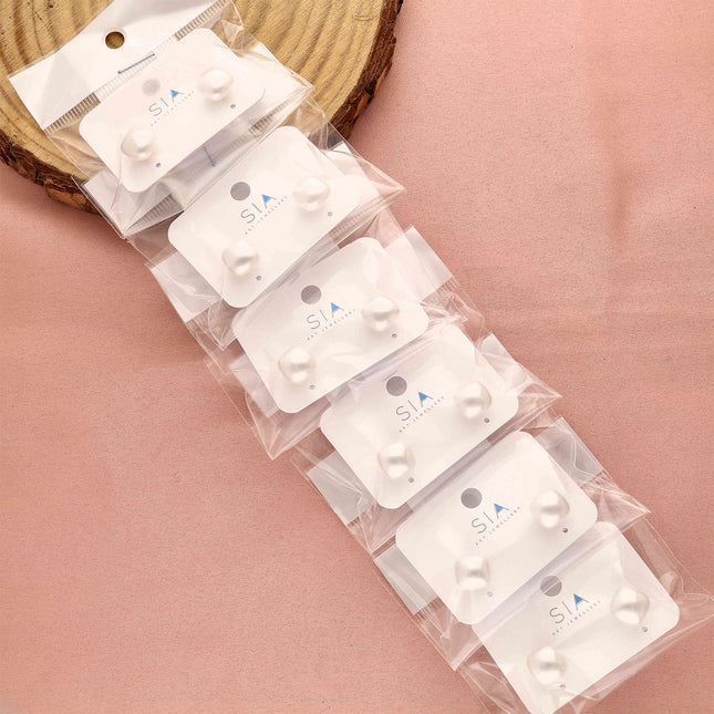 Pack 6 Pearl Freshwater Pearl Stude Earrings - ESKU30251213