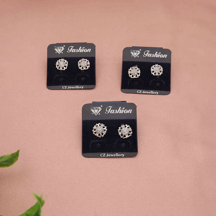 Pack 3 Studded Flower Earrings - ESKU30251215
