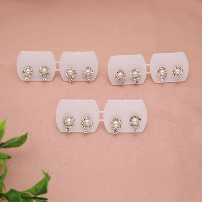 Pack 3 AD, Pearl Stude Earrings - ESKU30251216