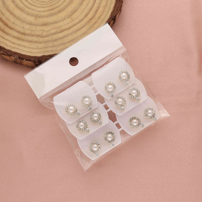 Pack 3 AD, Pearl Stude Earrings - ESKU30251216