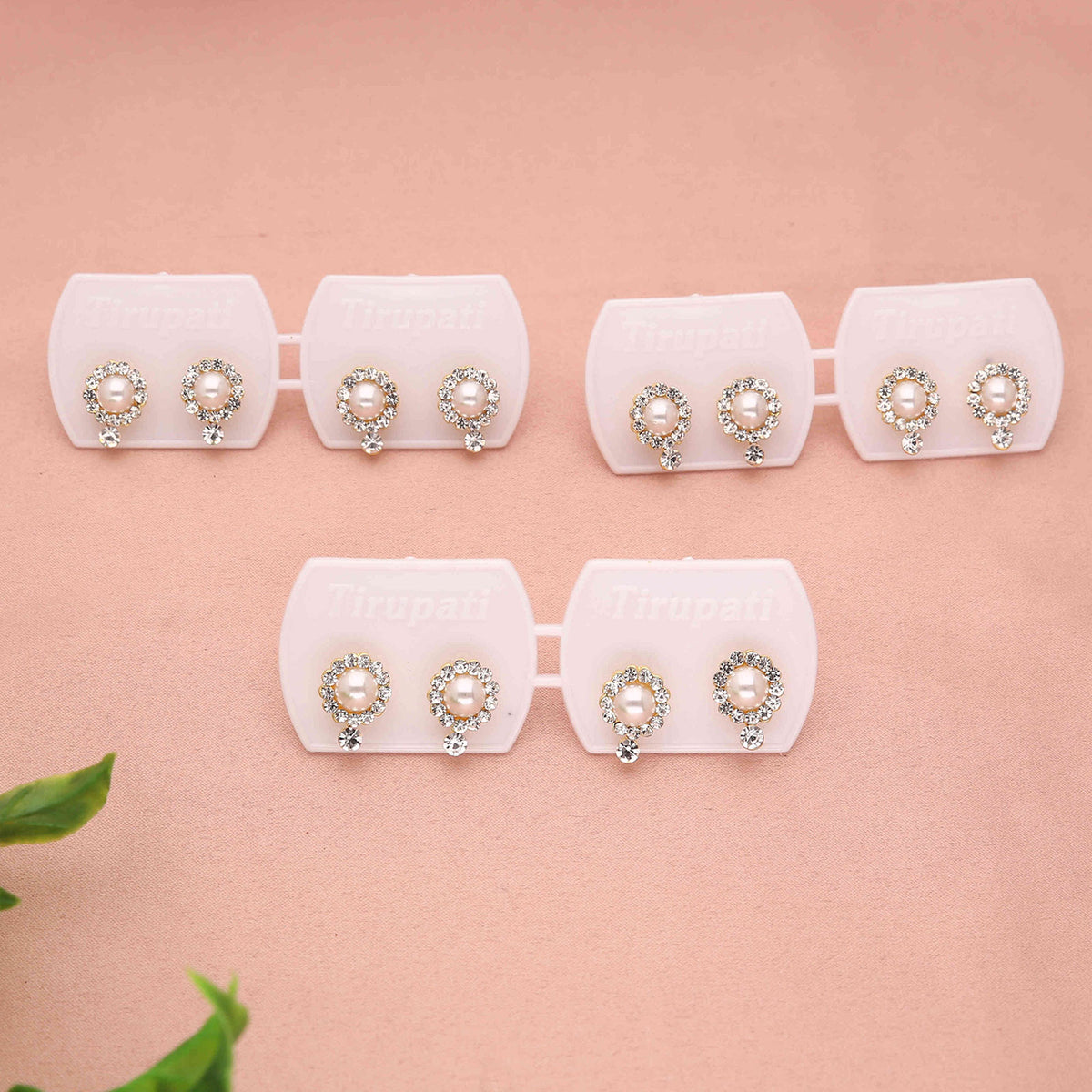Pack 3 AD, Pearl Stude Earrings - ESKU30251216