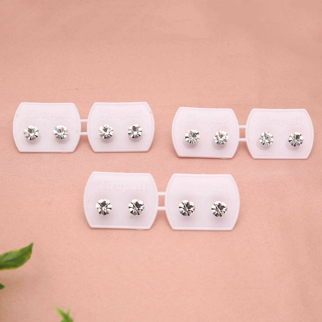 Pack of 3 Artificial Solitaire Stud Earrings - ESKU30251218