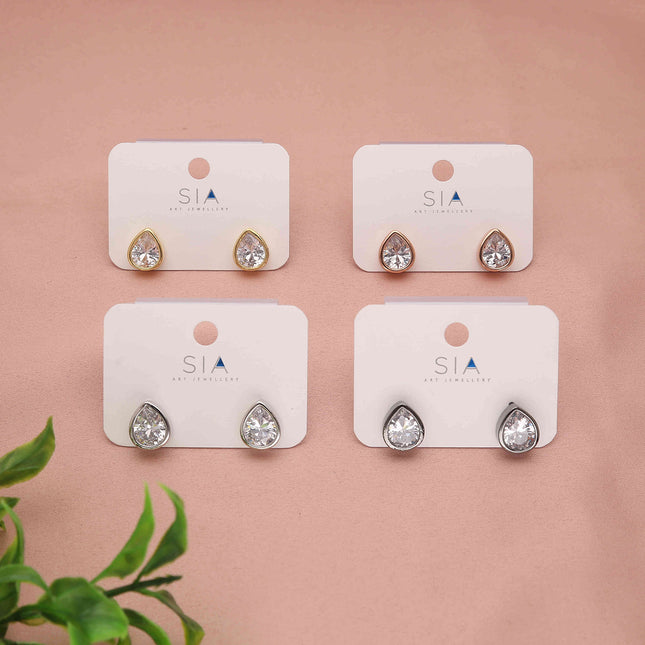 Pack 6 Rain Drop Stud Earrings - ESKU30251220