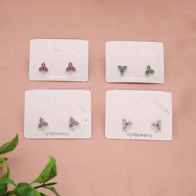 Pack of 6 Clover-Shaped Stud Earrings - ESKU30251222