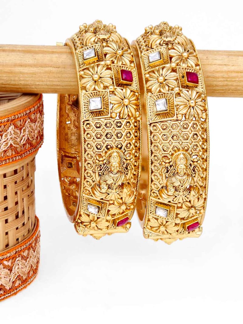 Temple Bangles in Rajwadi finish - 2.6