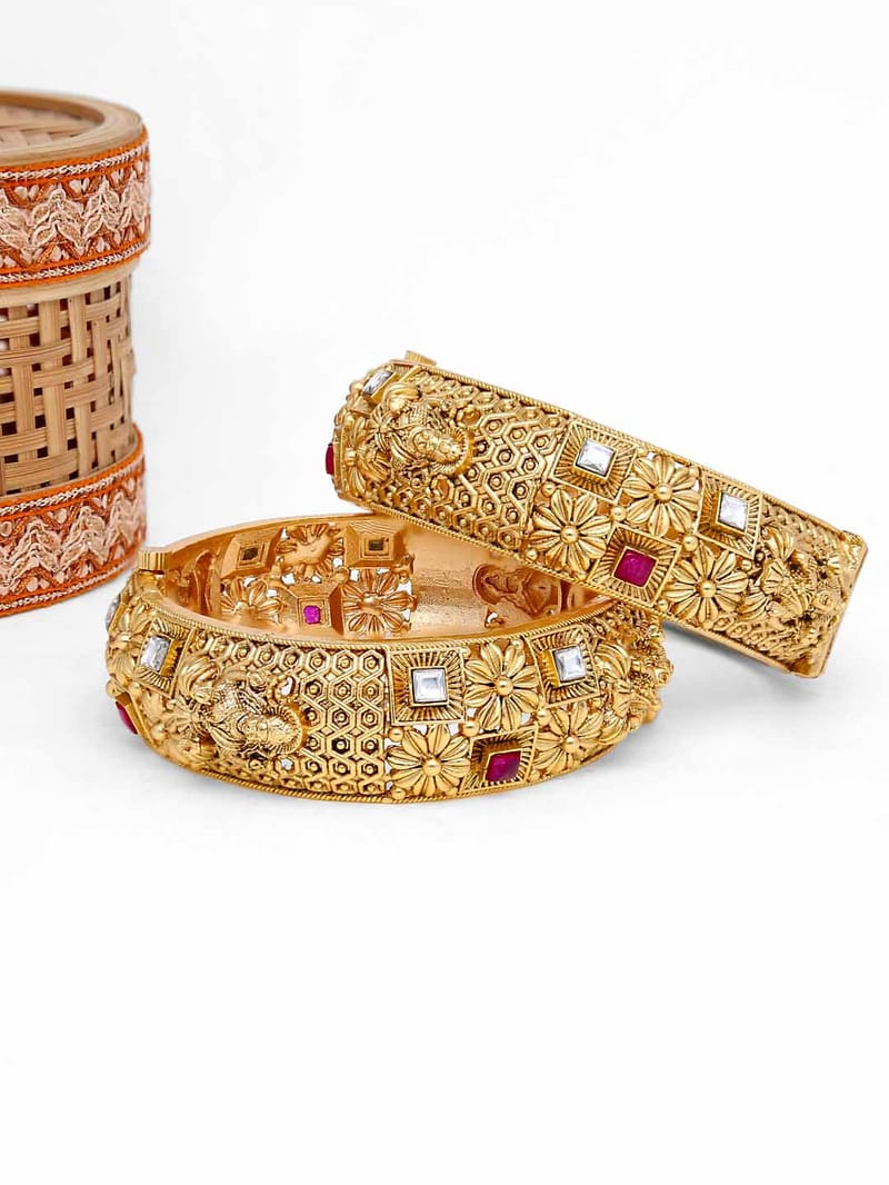 Temple Bangles in Rajwadi finish - 2.4