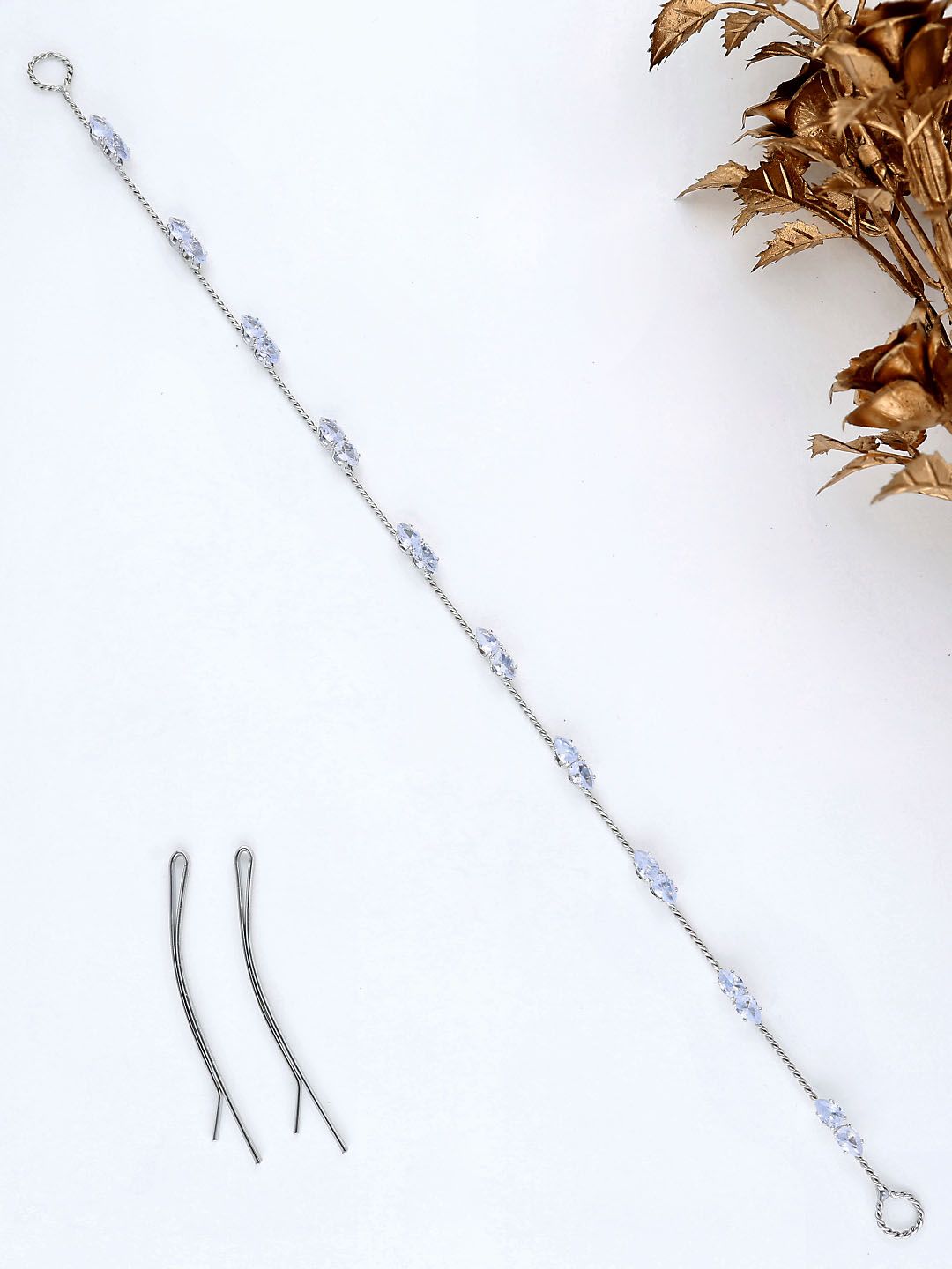 AD / CZ Tiara in Rhodium finish - THF1107