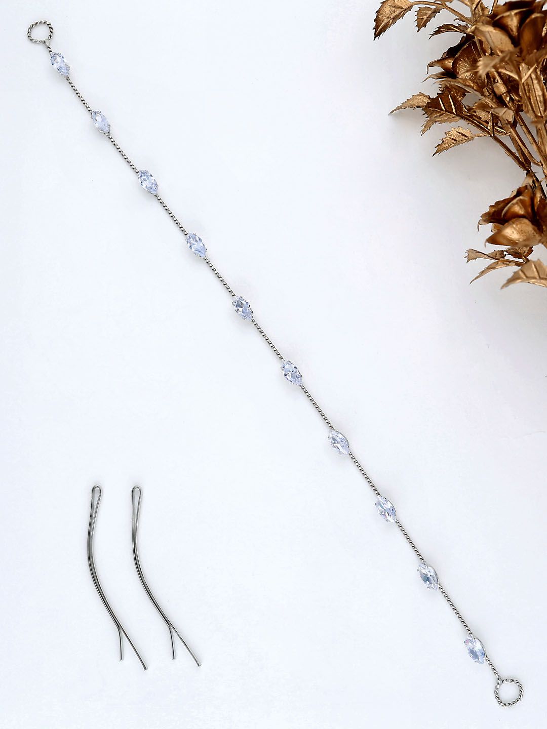 AD / CZ Tiara in Rhodium finish - THF1113