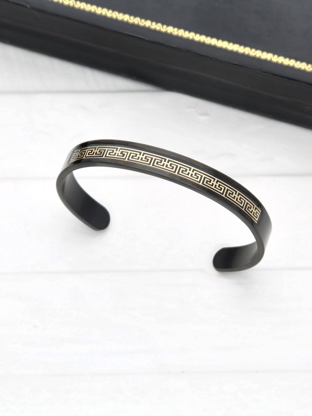 Men's Kada Bracelet in Black Rhodium finish - THF1242