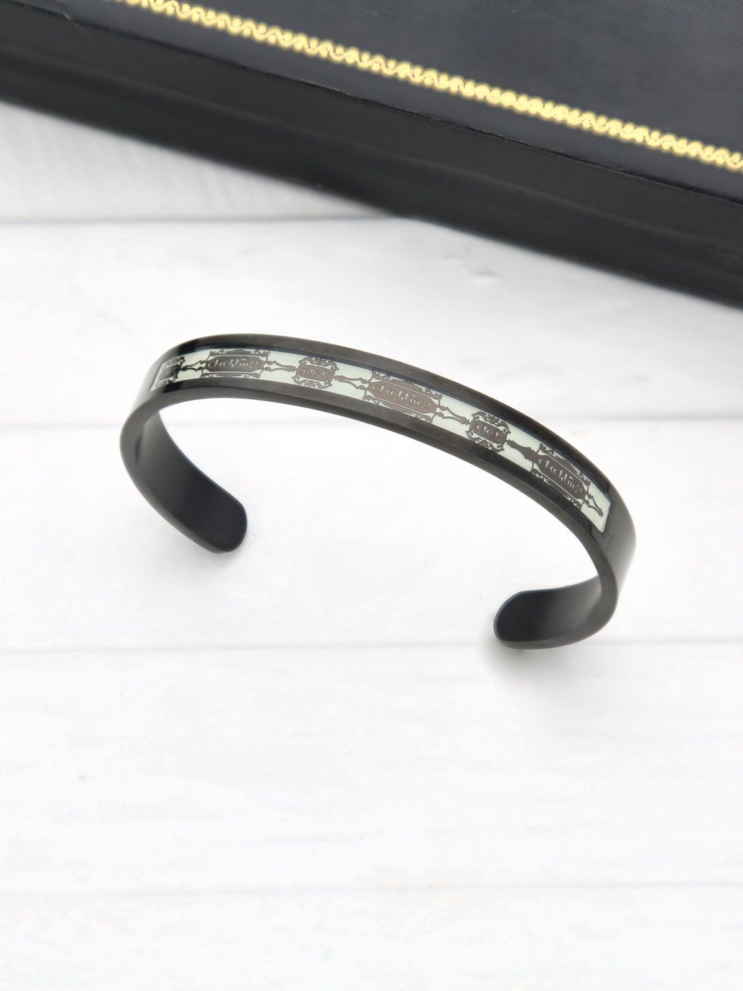 Men's Kada Bracelet in Black Rhodium finish - THF1246