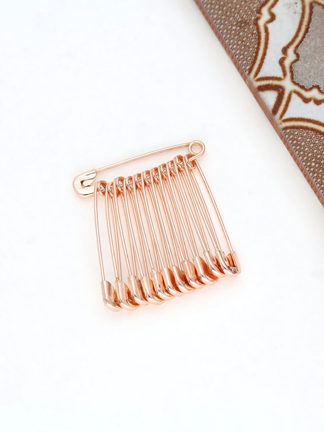 Safety Pins in Rose Gold finish - 2 No