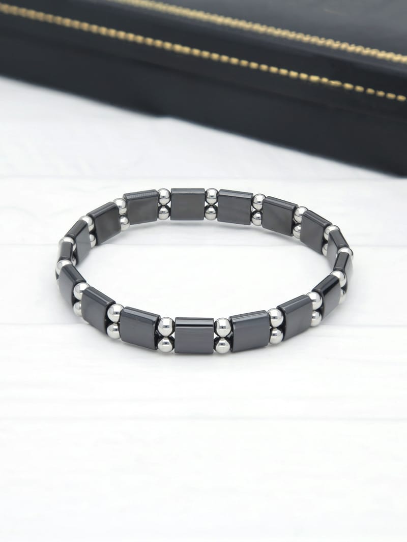 Western Elasticated Bracelet in Rhodium finish - THF2307