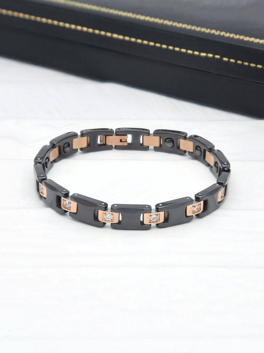 Western Loose / Link Bracelet in Rose Gold finish - THF2313