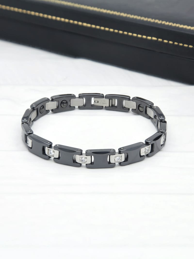 Western Loose / Link Bracelet in Rhodium finish - THF2314