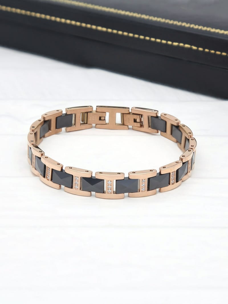 Western Loose / Link Bracelet in Rose Gold finish - THF2316