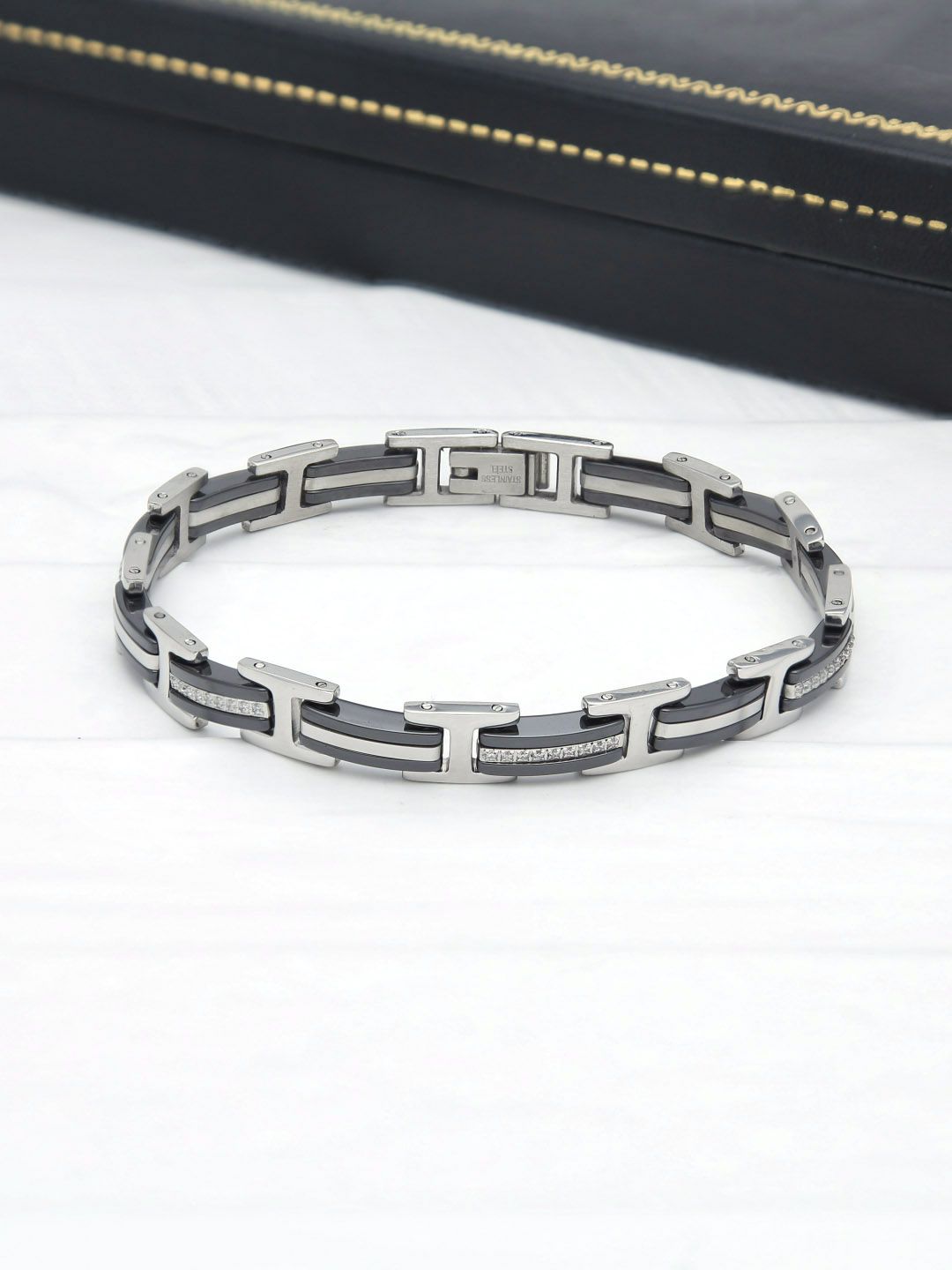 Western Loose / Link Bracelet in Rhodium finish - THF2319