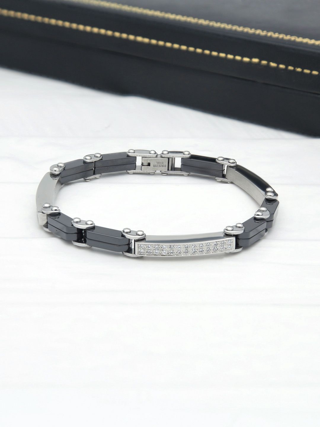 Western Loose / Link Bracelet in Rhodium finish - THF2321