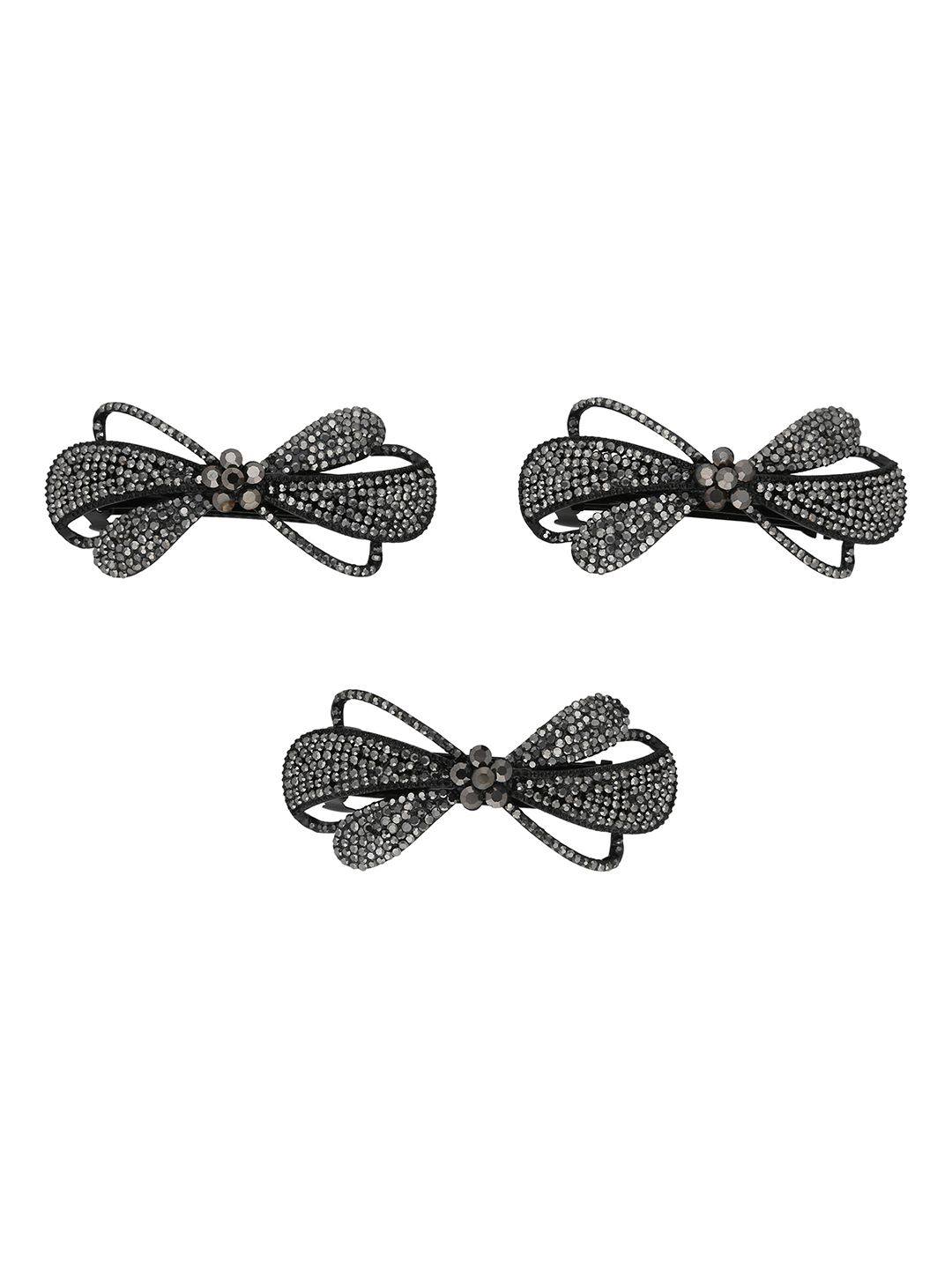 Fancy Hair Clip in Black Rhodium finish - HC0122